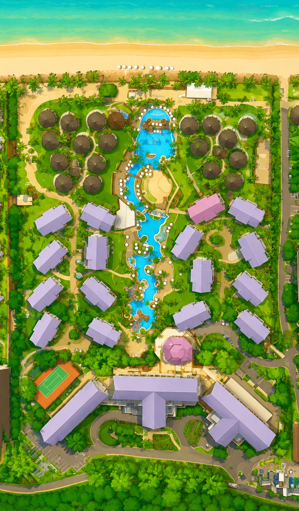 Mapa ilustrado do Summerville Resort